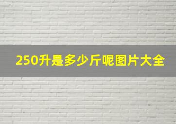 250升是多少斤呢图片大全