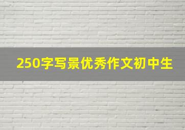 250字写景优秀作文初中生