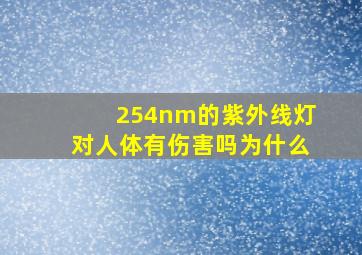 254nm的紫外线灯对人体有伤害吗为什么