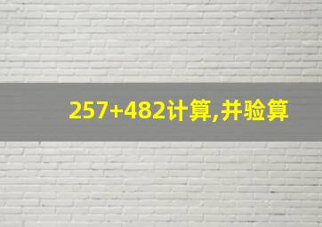 257+482计算,并验算