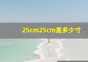 25cm25cm是多少寸