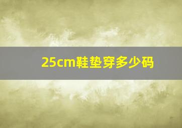 25cm鞋垫穿多少码