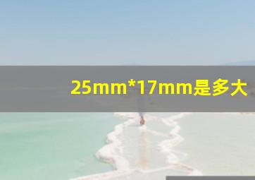 25mm*17mm是多大