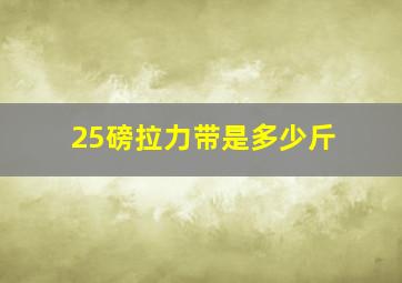 25磅拉力带是多少斤