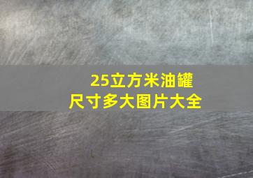 25立方米油罐尺寸多大图片大全