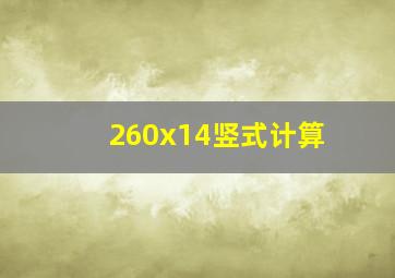 260x14竖式计算