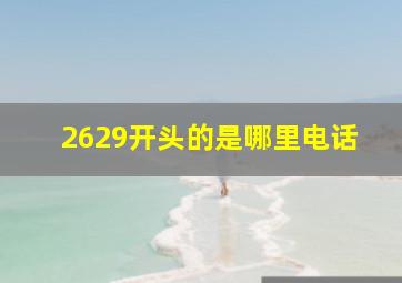 2629开头的是哪里电话