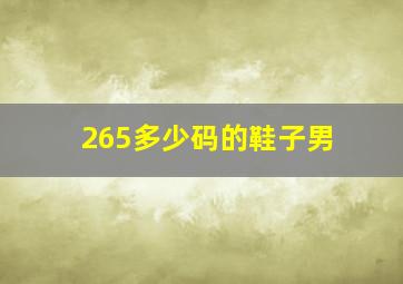 265多少码的鞋子男