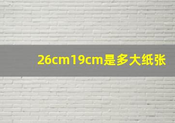 26cm19cm是多大纸张