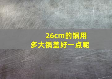 26cm的锅用多大锅盖好一点呢