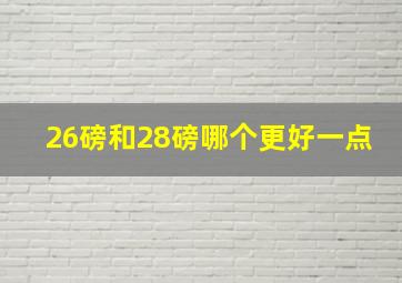 26磅和28磅哪个更好一点