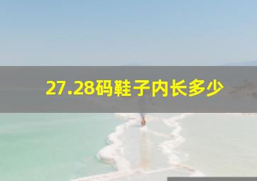 27.28码鞋子内长多少