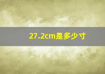 27.2cm是多少寸