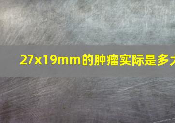 27x19mm的肿瘤实际是多大