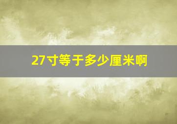 27寸等于多少厘米啊