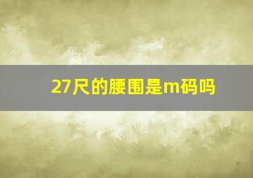 27尺的腰围是m码吗