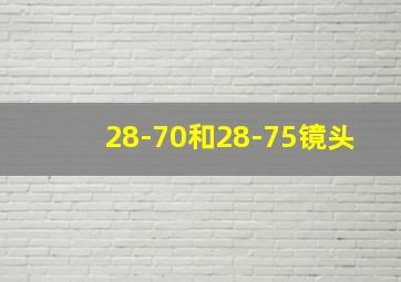 28-70和28-75镜头