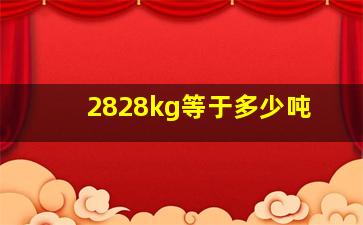 2828kg等于多少吨