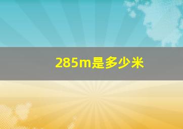 285m是多少米