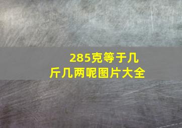 285克等于几斤几两呢图片大全