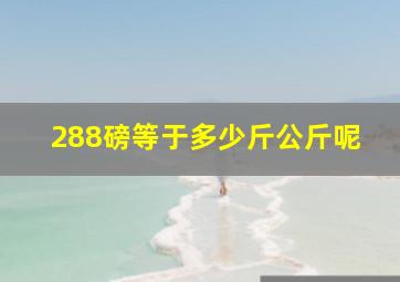 288磅等于多少斤公斤呢