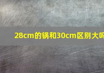 28cm的锅和30cm区别大吗