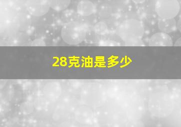 28克油是多少