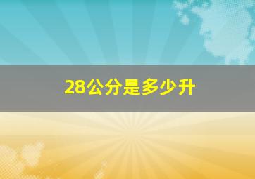 28公分是多少升