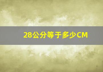 28公分等于多少CM