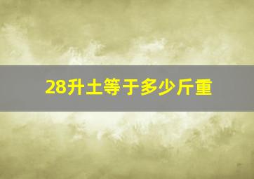 28升土等于多少斤重