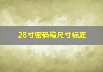 28寸密码箱尺寸标准