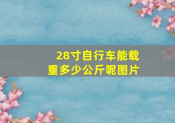 28寸自行车能载重多少公斤呢图片