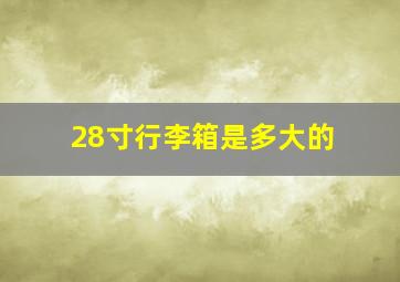 28寸行李箱是多大的