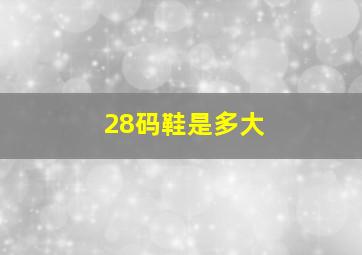 28码鞋是多大