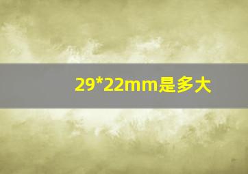 29*22mm是多大