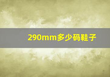 290mm多少码鞋子