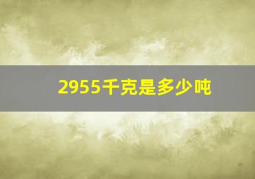 2955千克是多少吨