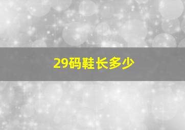 29码鞋长多少