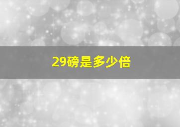 29磅是多少倍