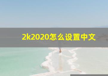 2k2020怎么设置中文