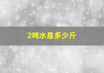 2吨水是多少斤