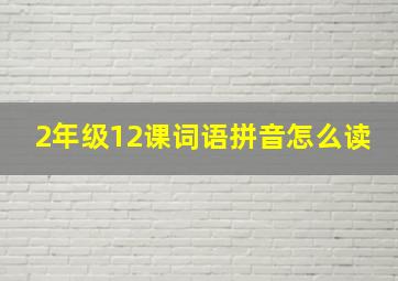 2年级12课词语拼音怎么读