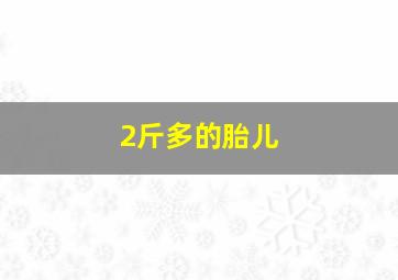 2斤多的胎儿