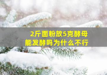 2斤面粉放5克酵母能发酵吗为什么不行