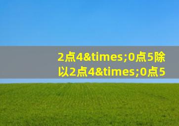 2点4×0点5除以2点4×0点5