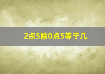 2点5除0点5等于几