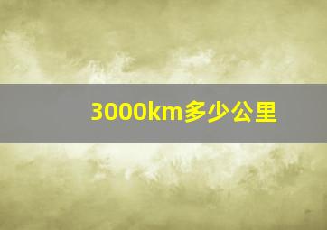 3000km多少公里