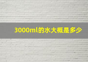 3000ml的水大概是多少