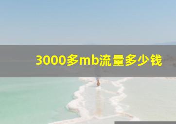 3000多mb流量多少钱