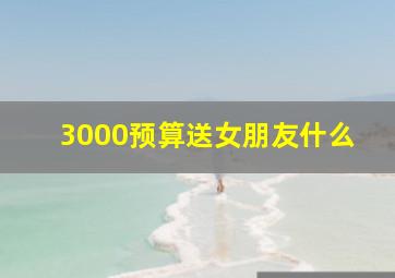 3000预算送女朋友什么